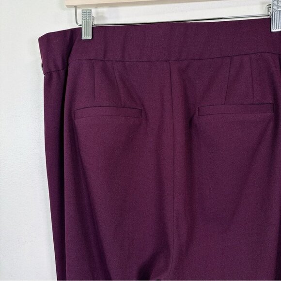 Torrid Womens Size 16 Pants Purple Wide  Leg Cropped Crepe Pockets Trousers - Picture 11 of 14